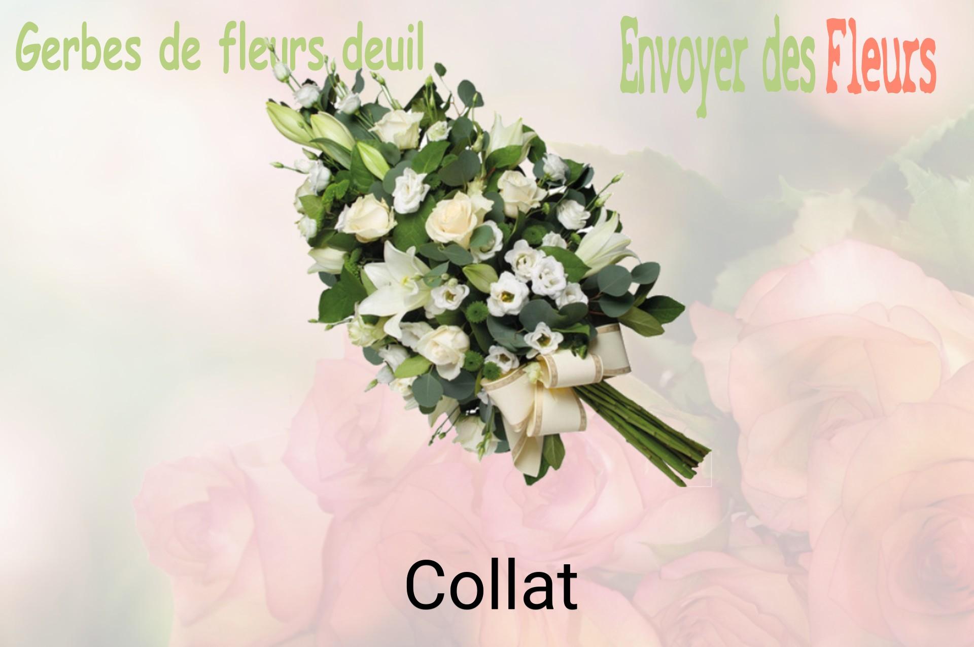 Gerbe de fleurs de deuil livrée à Collat